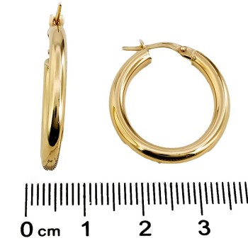 9ct gold Hollow Hoop Earrings